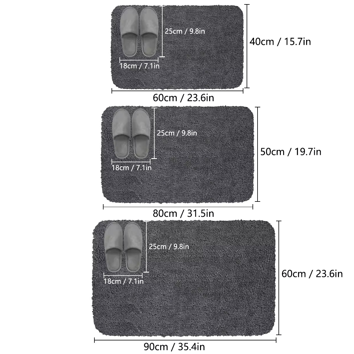 Luxury Long Hair Absorbent Bathroom Mat – Non-Slip Furry Rug
