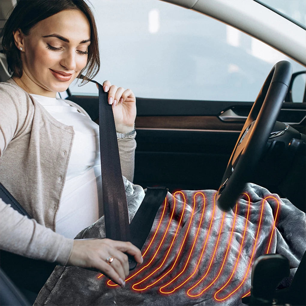 Electric Heated Blanket | Soft Flannel | Portable & Quick-Heating