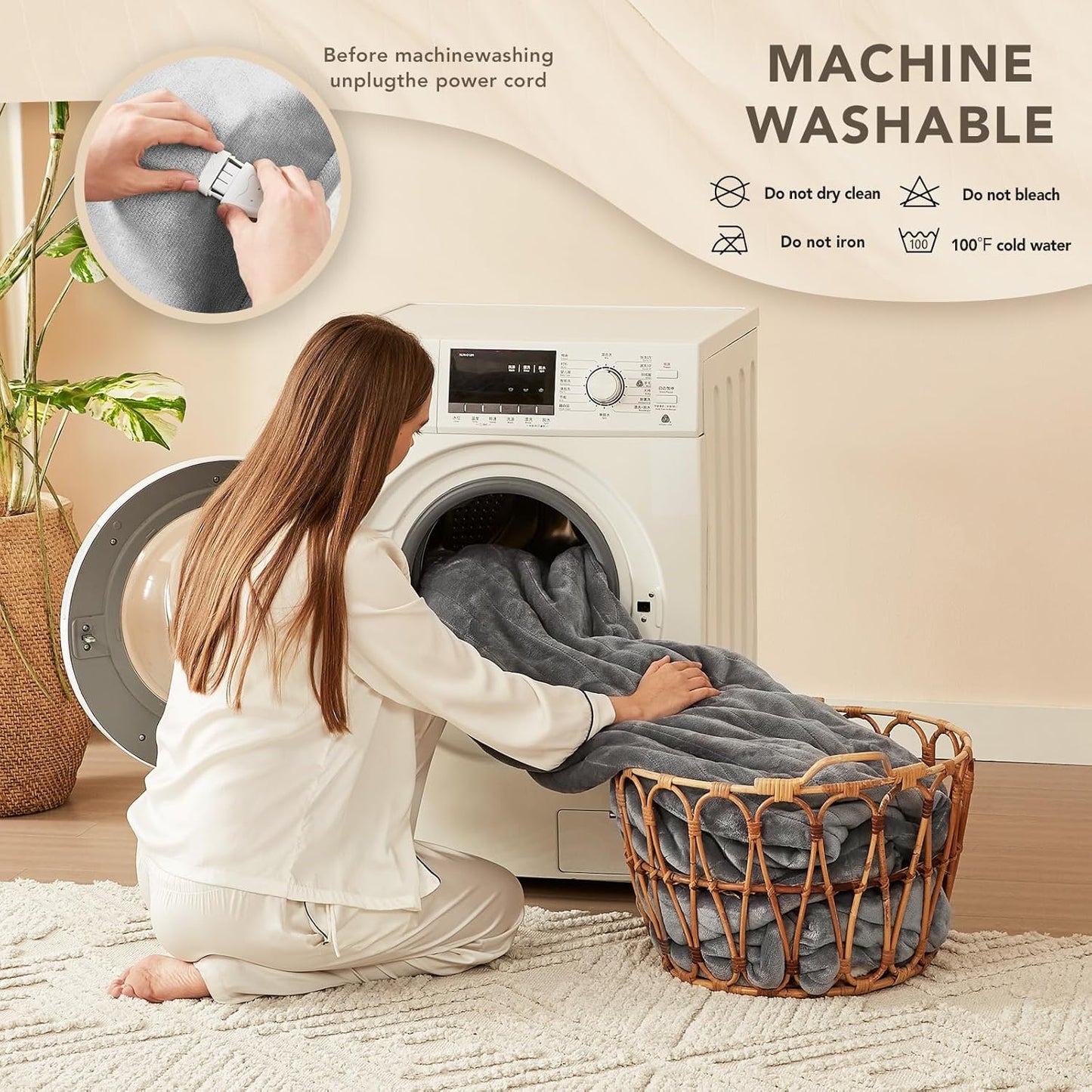 Electric Heated Blanket  | Soft Flannel | Portable & Quick-Heating